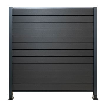Kompozitinis tvoros komplektas Standard Antracito – 2 stulpai Kompozitinis tvoros komplektas Standard Antracito – 2 stulpai