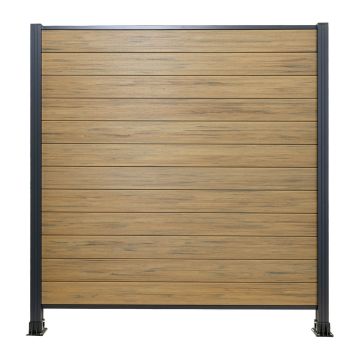 Kompozitinis tvoros komplektas Premium Ąžuolas Winchester – 2 stulpai Kompozitinis tvoros komplektas Premium Ąžuolas Winchester – 2 stulpai