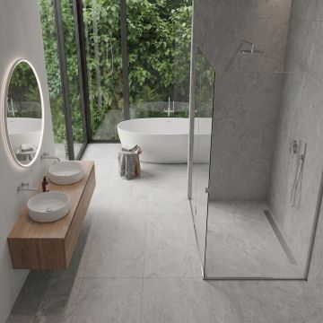 Vinilinės grindų plytelės SPC Akmuo Limestone Pilkas Matinis 90 x 45 cm 4 mm – 5 vnt.