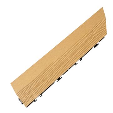 Plytelė terasai kompozitinė kampinė kairinė 3D Medaus Teak
