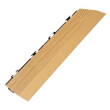 Plytelė terasai kompozitinė kampinė dešininė 3D Medaus Teak