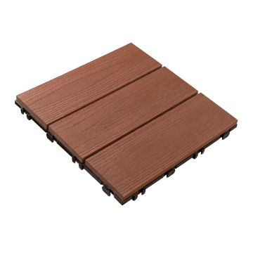 Plytelė terasinė kompozitinė 3D Solid Mahagono 30 x 30 x 2,5 cm