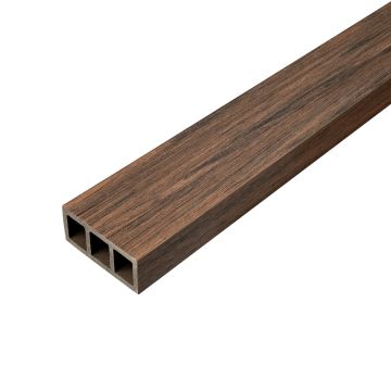 Kompozitinis dekoratyvinis lamelinis profilis 9x4 cm Premium Teak – 2,8 m