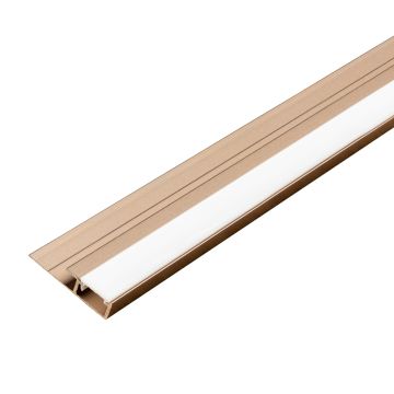 Baigiamasis LED aliumininis profilis 4,5 mm sienų plokštėms Varinis Matinis – 2,9 m