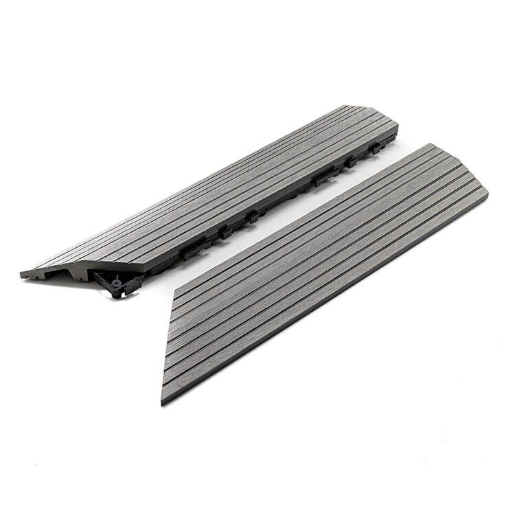 Podest Tarasowy Kompozytowy Narożny Prawy Jasny Szary Podest Tarasowy Kompozytowy Narożny Prawy Jasny Szary