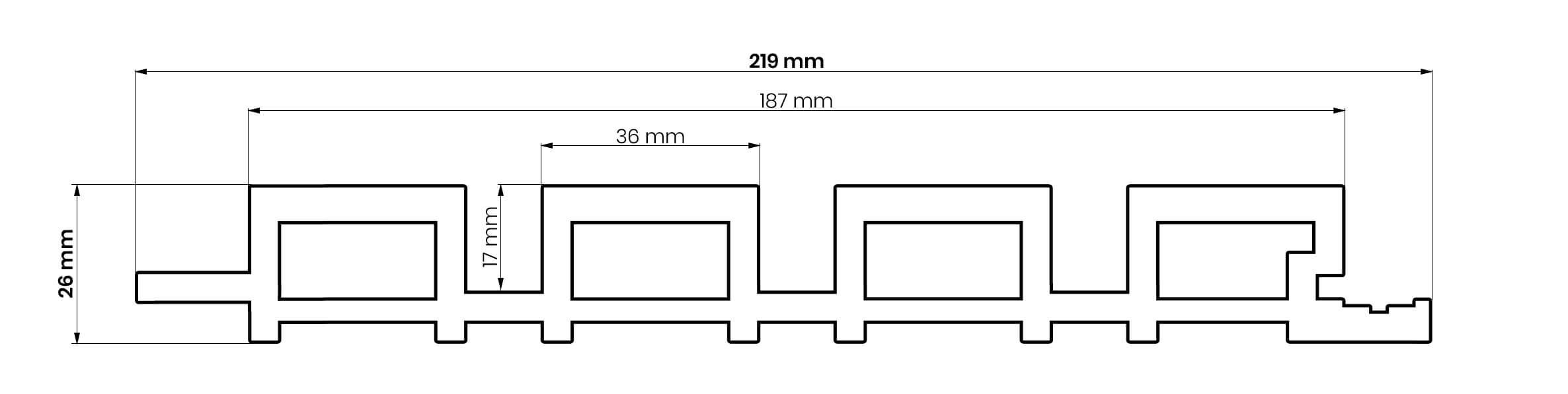 Deska Kompozytowa Lamelowa Premium Teak – dł. 2,9 m Deska Kompozytowa Lamelowa Premium Teak – dł. 2,9 m