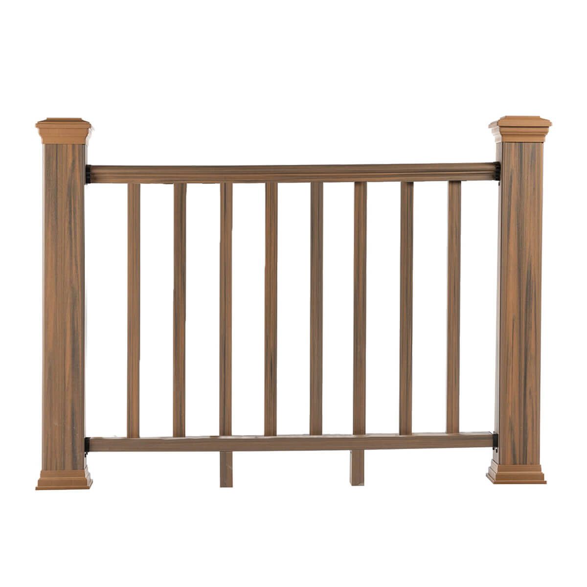Balustrada kompozytowa Teak – 8 tralek – 157 x 113 cm (2 słupki) Balustrada kompozytowa Teak – 8 tralek – 157 x 113 cm (2 słupki)