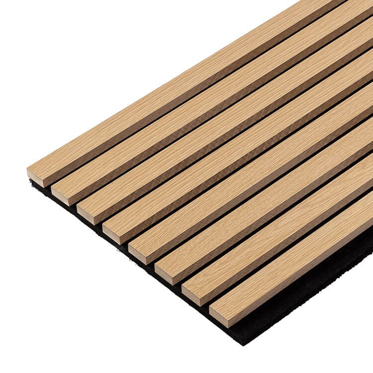 Lamele ścienne akustyczne na filcu Dąb Jasny 2 x 32 cm – dł. 2,7 m