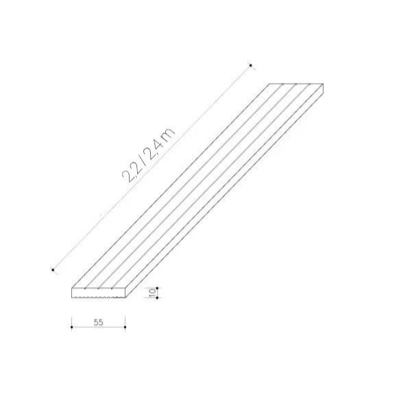 Tiesus kompozitinis apdailos profilis Classic Tamsiai Ruda – 2,4 m Tiesus kompozitinis apdailos profilis Classic Tamsiai Ruda – 2,4 m