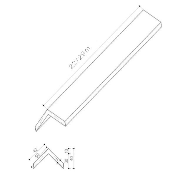 Kampinis kompozitinis profilis Premium Gintarinis Ąžuolas 50x50 mm fasado lamelėms DUO/Trapecija – 2,9 m Kampinis kompozitinis profilis Premium Gintarinis Ąžuolas 50x50 mm fasado lamelėms DUO/Trapecija – 2,9 m