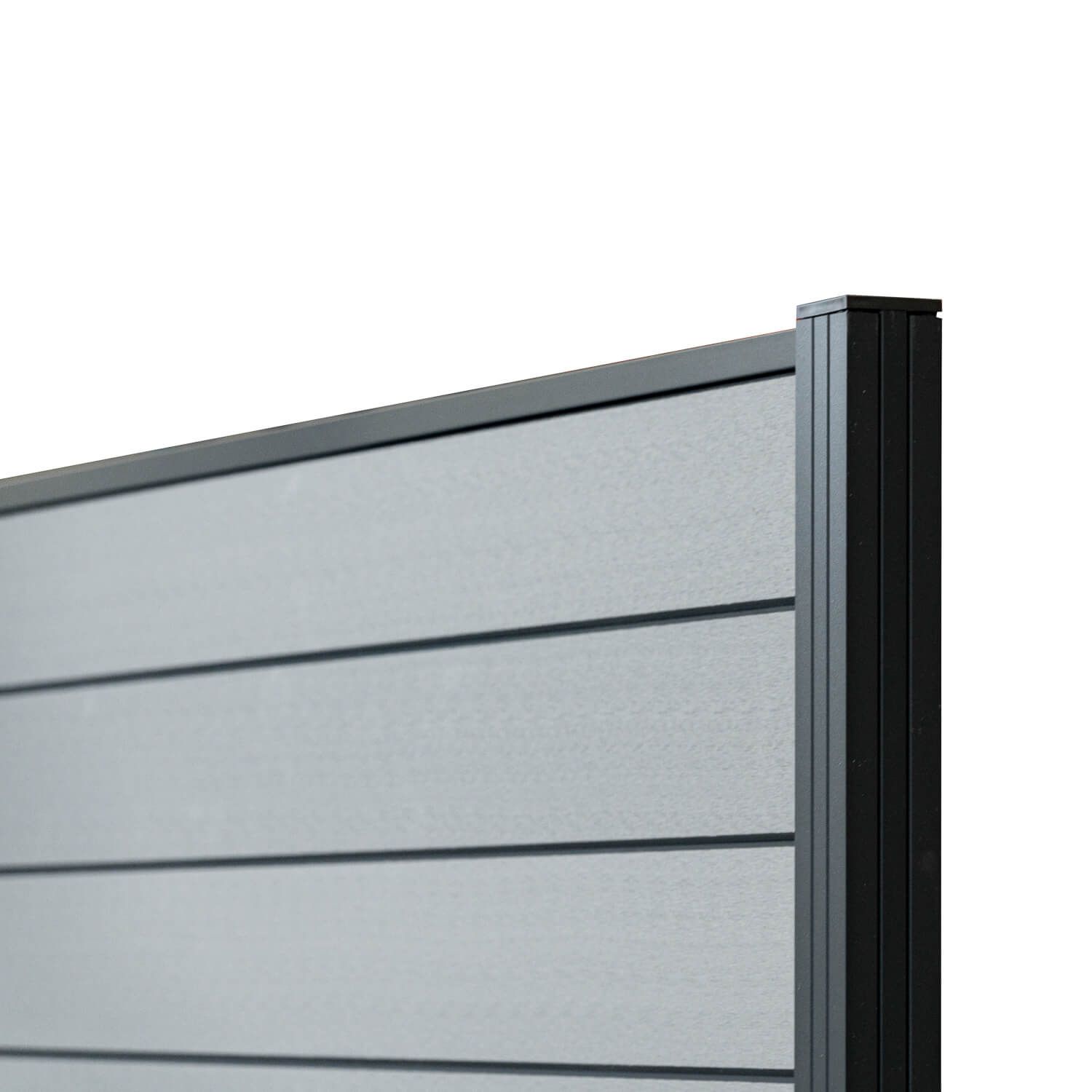 Kompozitinis tvoros komplektas Standard Pilkas – 2 stulpai Kompozitinis tvoros komplektas Standard Pilkas – 2 stulpai