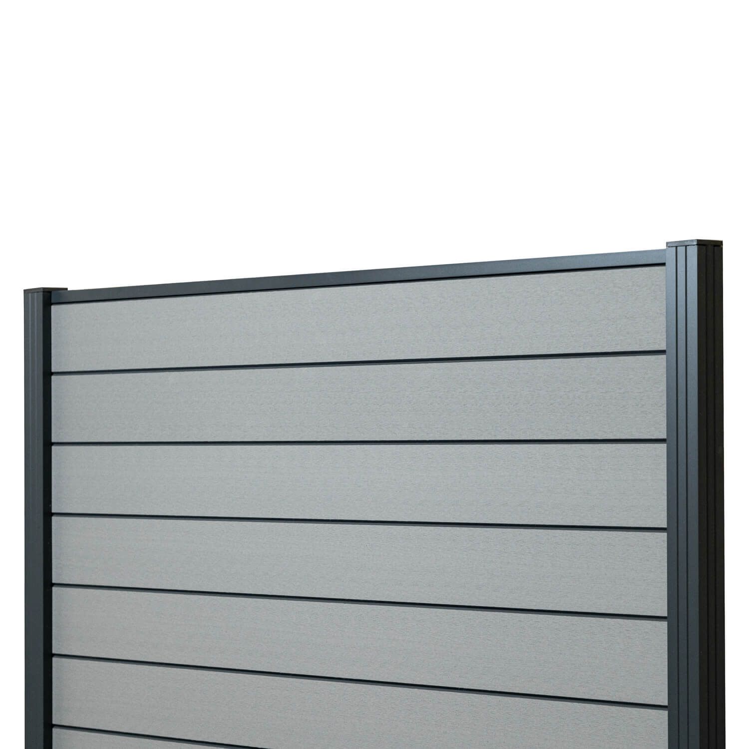 Kompozitinis tvoros komplektas Standard Pilkas – 2 stulpai Kompozitinis tvoros komplektas Standard Pilkas – 2 stulpai