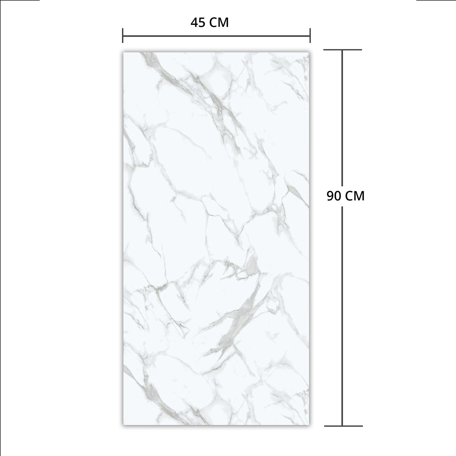 Vinilinės grindų plytelės SPC Marmuras Calacatta Baltas Matinis 90 x 45 cm 4 mm – 5 vnt. Vinilinės grindų plytelės SPC Marmuras Calacatta Baltas Matinis 90 x 45 cm 4 mm – 5 vnt.