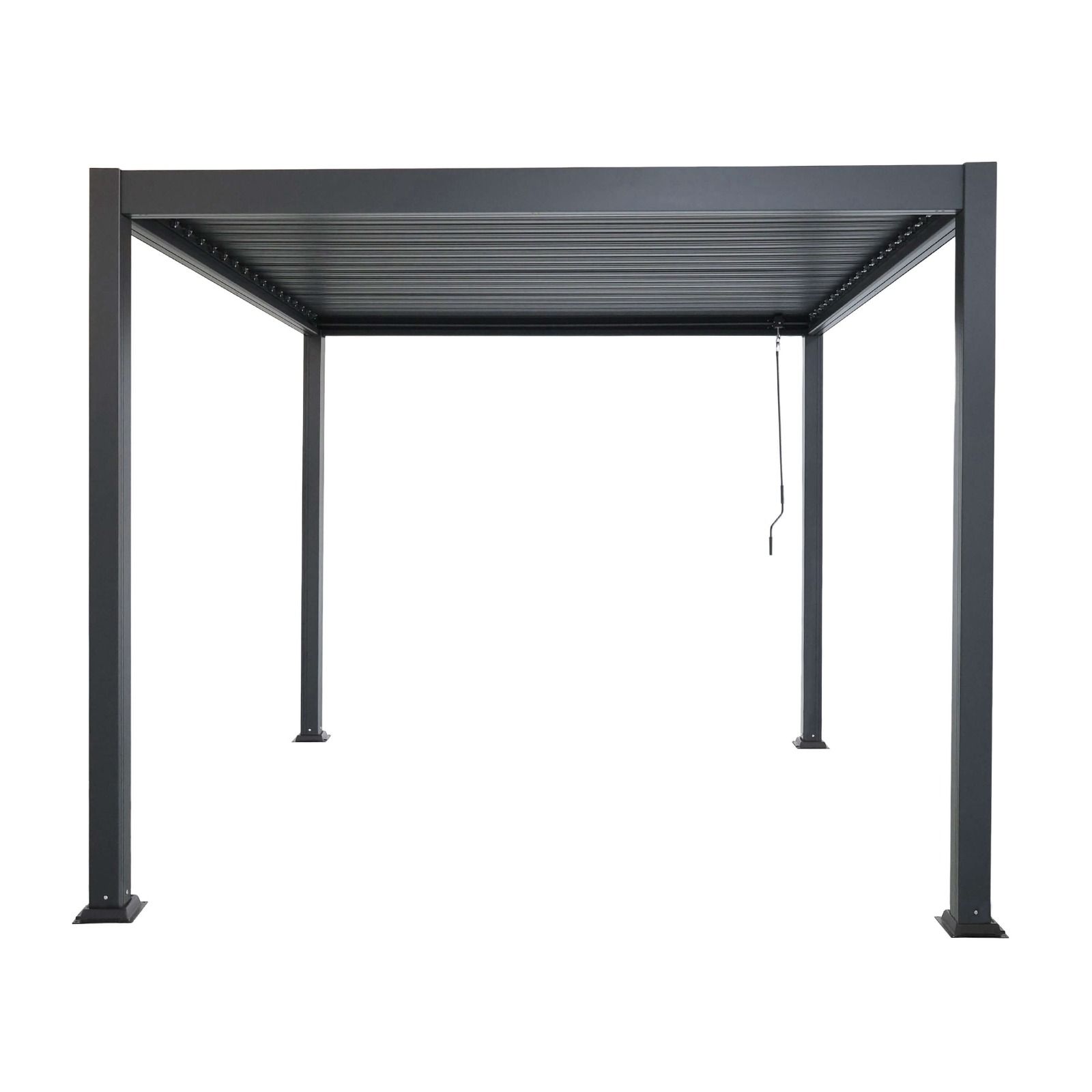 Aliumininė sodo pergola su reguliuojamu stogu Antracitas 3 x 4 m Aliumininė sodo pergola su reguliuojamu stogu Antracitas 3 x 4 m