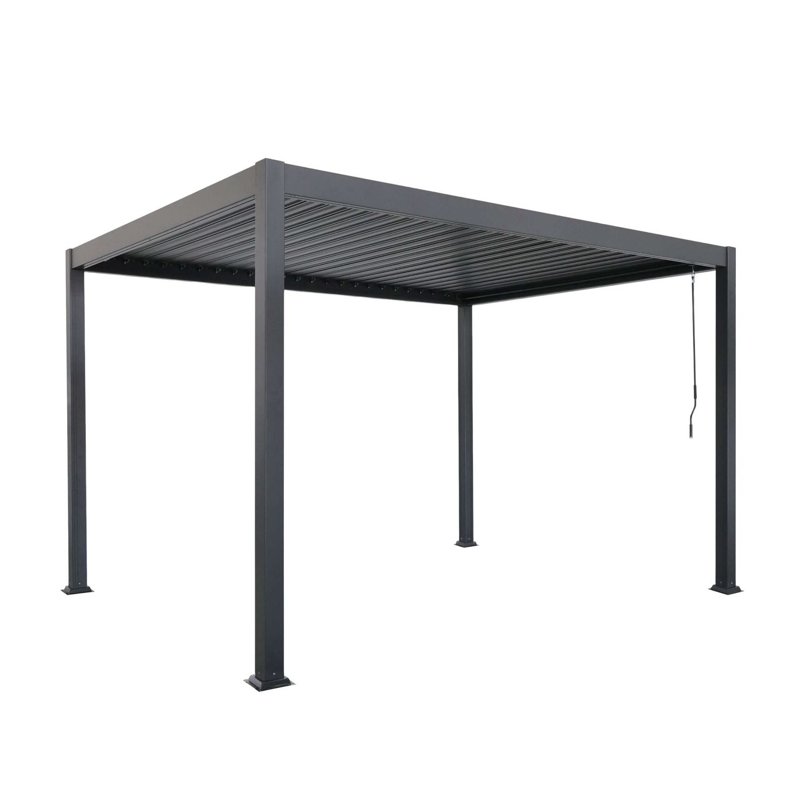 Aliumininė sodo pergola su reguliuojamu stogu Antracitas 3 x 4 m Aliumininė sodo pergola su reguliuojamu stogu Antracitas 3 x 4 m