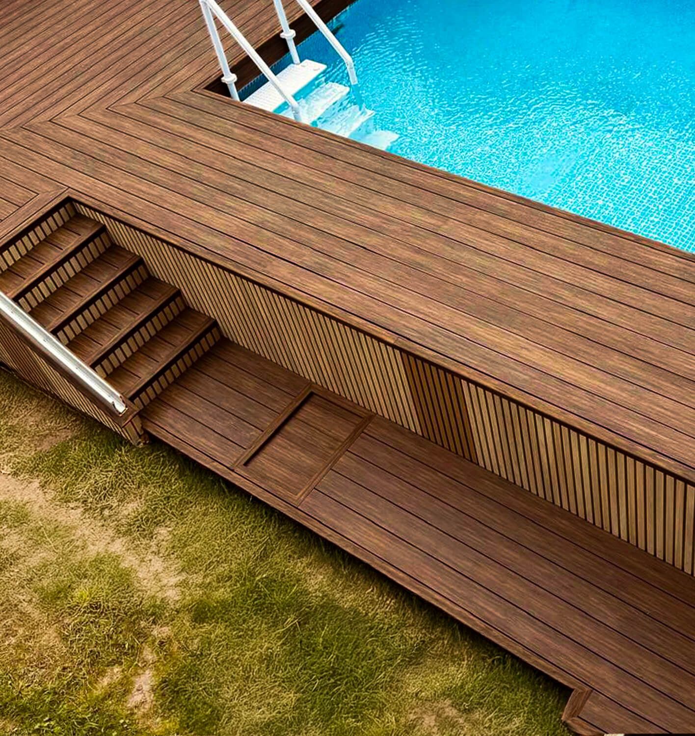 Deska Tarasowa Kompozytowa Premium Teak / Redwood - dł. 3 m
