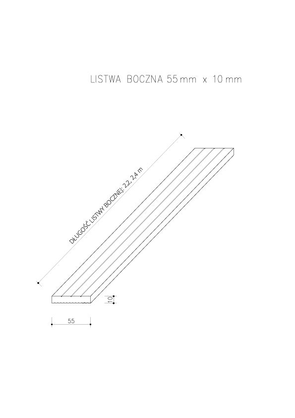 Listwa Kompozytowa Maskująca Standard/3D Miodowy Teak – dł. 2,4 m Listwa Kompozytowa Maskująca Standard/3D Miodowy Teak – dł. 2,4 m