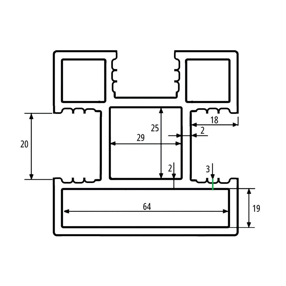 Słupek Ogrodzeniowy Aluminiowy 68x68 mm – dł. 2,4 m Słupek Ogrodzeniowy Aluminiowy 68x68 mm – dł. 2,4 m