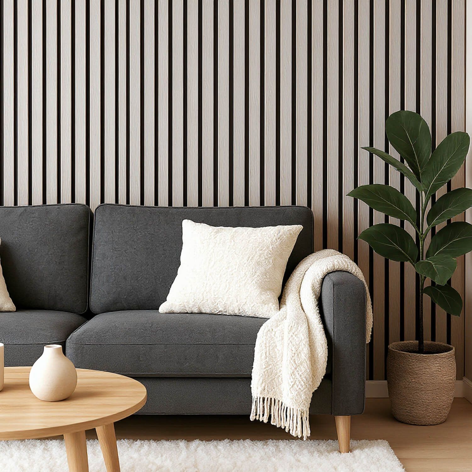 Lamele ścienne akustyczne na filcu Dąb Sonoma 2,1 x 30,5 cm – dł. 2,7 m Lamele ścienne akustyczne na filcu Dąb Sonoma 2,1 x 30,5 cm – dł. 2,7 m