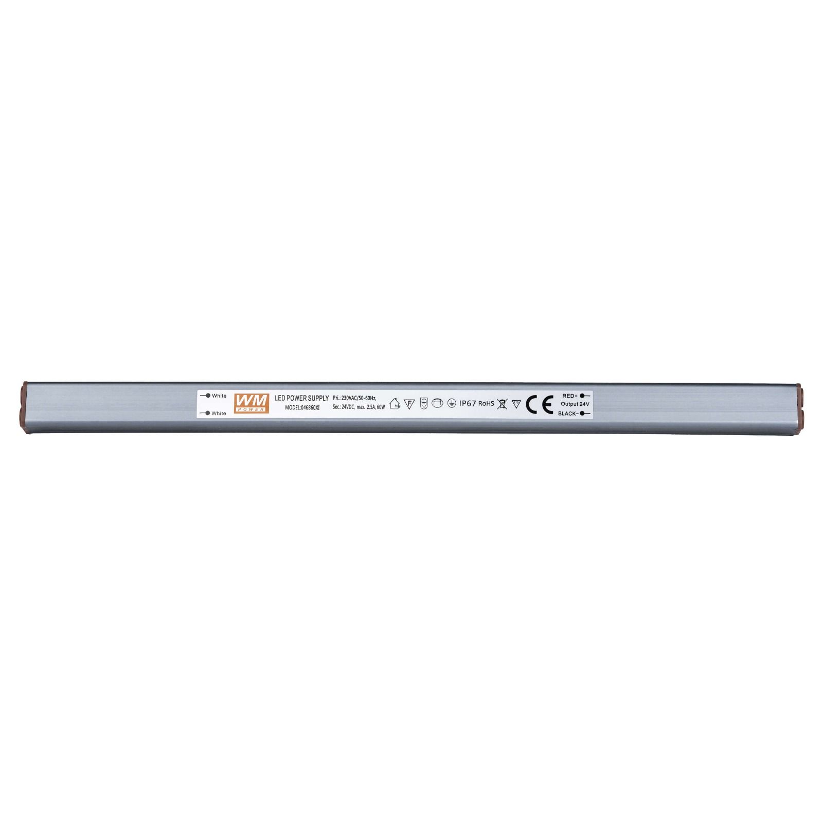 Maitinimo šaltinis LED tvoros stulpo šviestuvui – Super Slim | 24V DC | 60W | IP67 Maitinimo šaltinis LED tvoros stulpo šviestuvui – Super Slim | 24V DC | 60W | IP67