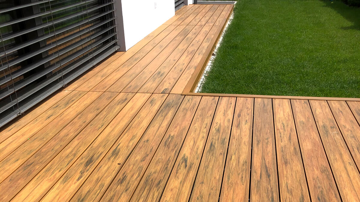 Kompozitinė terasa iš Premium Amber terasinės lentos