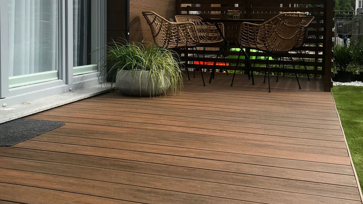 Terasa kotedže / kotedžo terasa, Premium Teak kompozitinė terasinė lenta