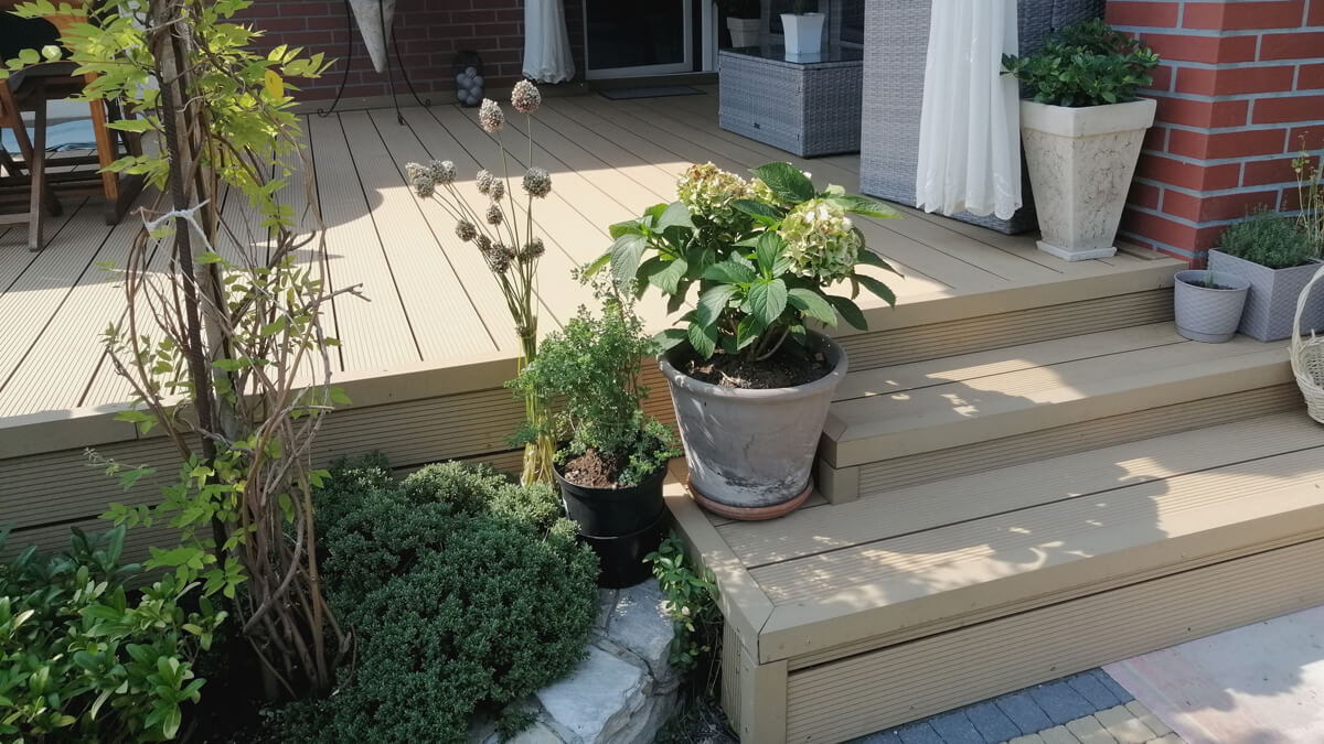 Terasa su laiptais, Standard Medaus Teak kompozitinė terasinė lenta
