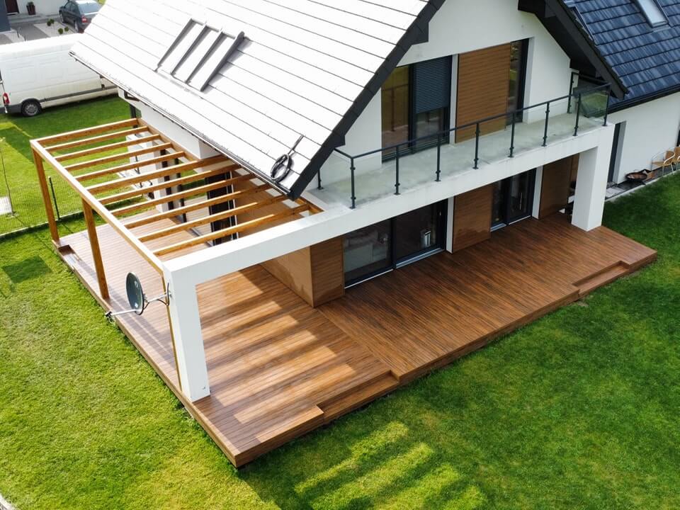Terasa iš kompozitinės terasinės lentos Premium Teak