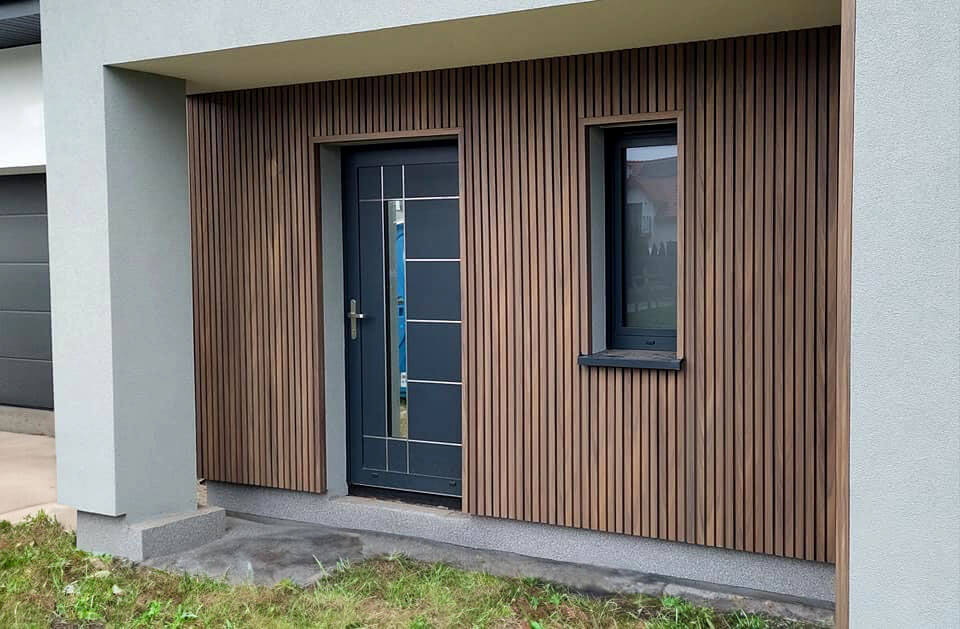 Lamelinis fasadas–kompozitinės lamelės Antique