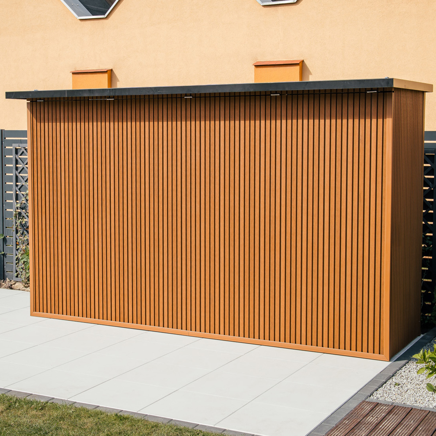 saltrino gardenbox lamelės teak kompozitinės lamelės liderwood lauko virtuvė