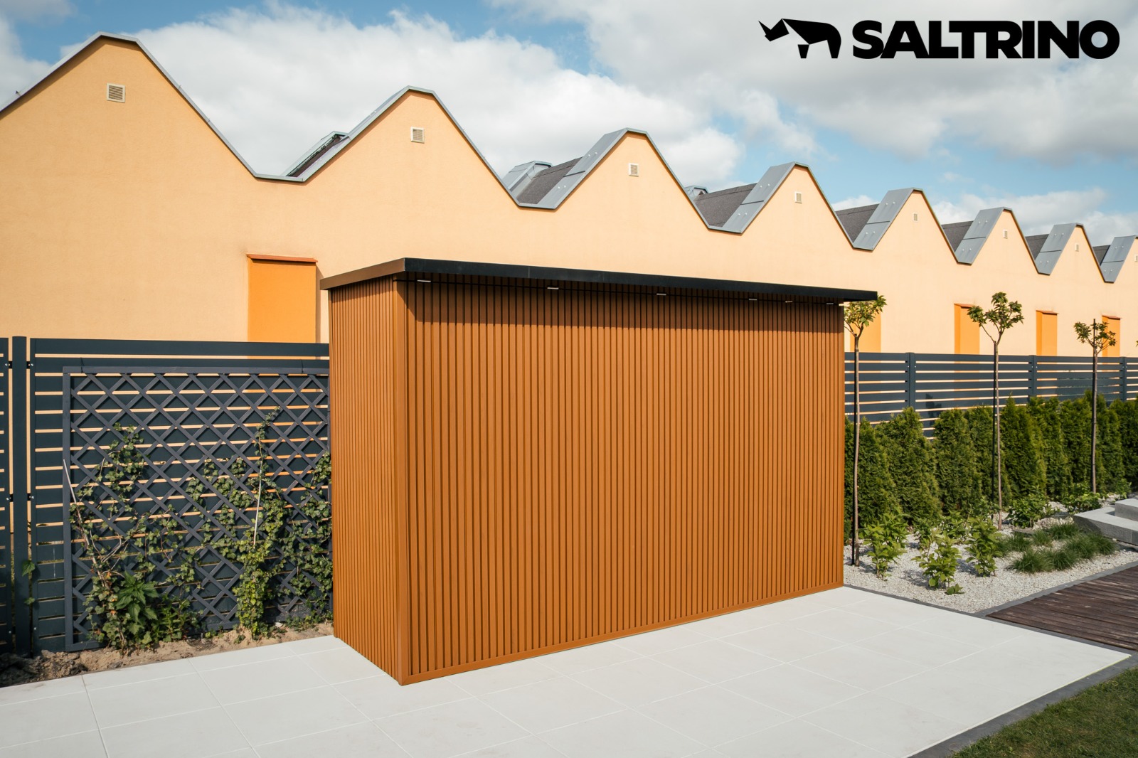 Moderni lauko virtuvė iš kompozitinių lamelių Premium Teak