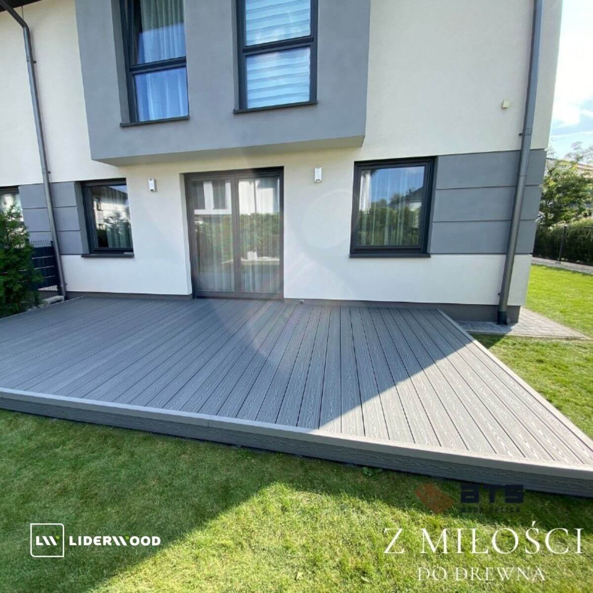 Pilka terasa iš 3D lentos – Idealus jūsų erdvės užbaigimas