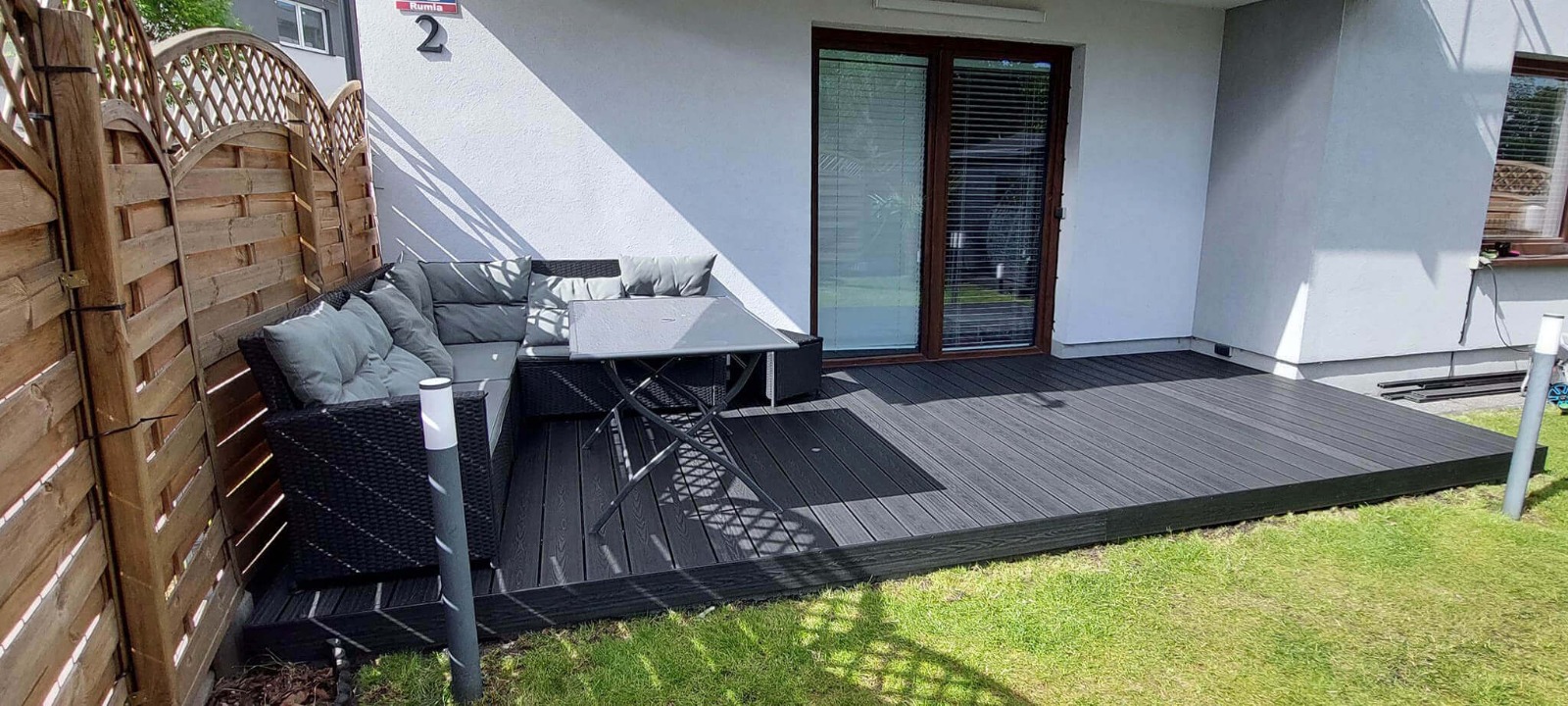 Terasa iš 3D Antracito kompozitinės terasinės lentos