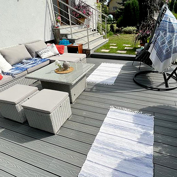 Terasa iš 3D kompozitinės lentos Pilka spalvos