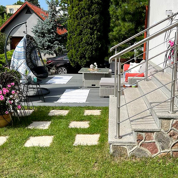 Terasa iš 3D kompozitinės lentos Pilka spalvos