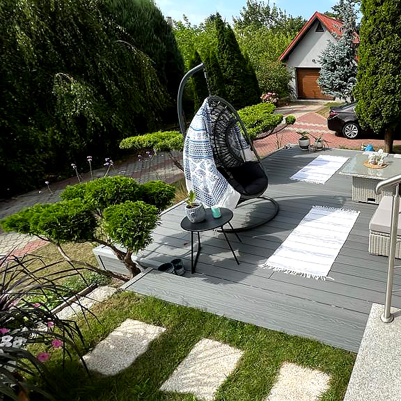 Terasa iš 3D kompozitinės lentos Pilka spalvos