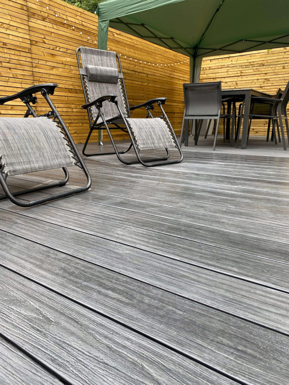 Kompozitinė terasa iš Premium Gray terasinės lentos