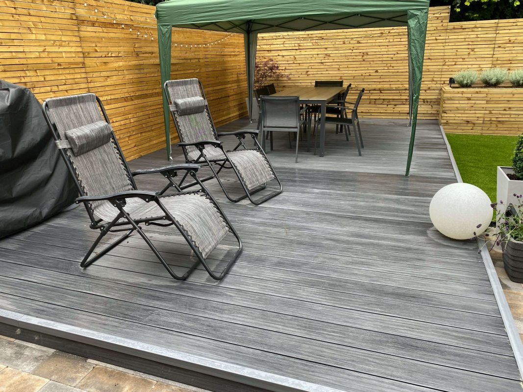 Kompozitinė terasa iš Premium Gray terasinės lentos