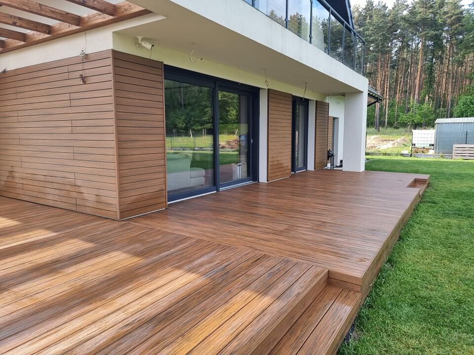 Terasa iš kompozitinės terasinės lentos Premium Teak