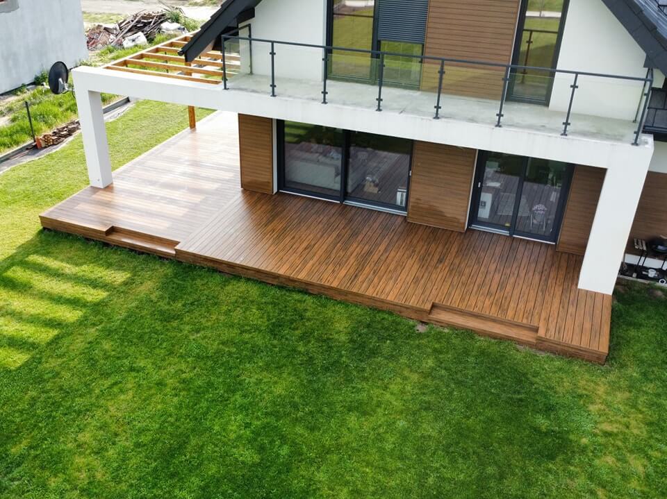 Terasa iš kompozitinės terasinės lentos Premium Teak