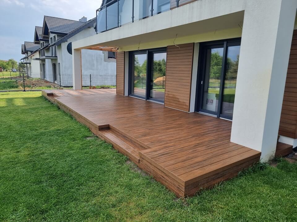 Terasa iš kompozitinės terasinės lentos Premium Teak