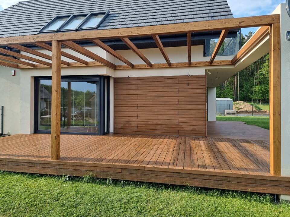 Terasa iš kompozitinės terasinės lentos Premium Teak